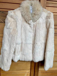 Vintage Rabbit Fur Collared Jacket