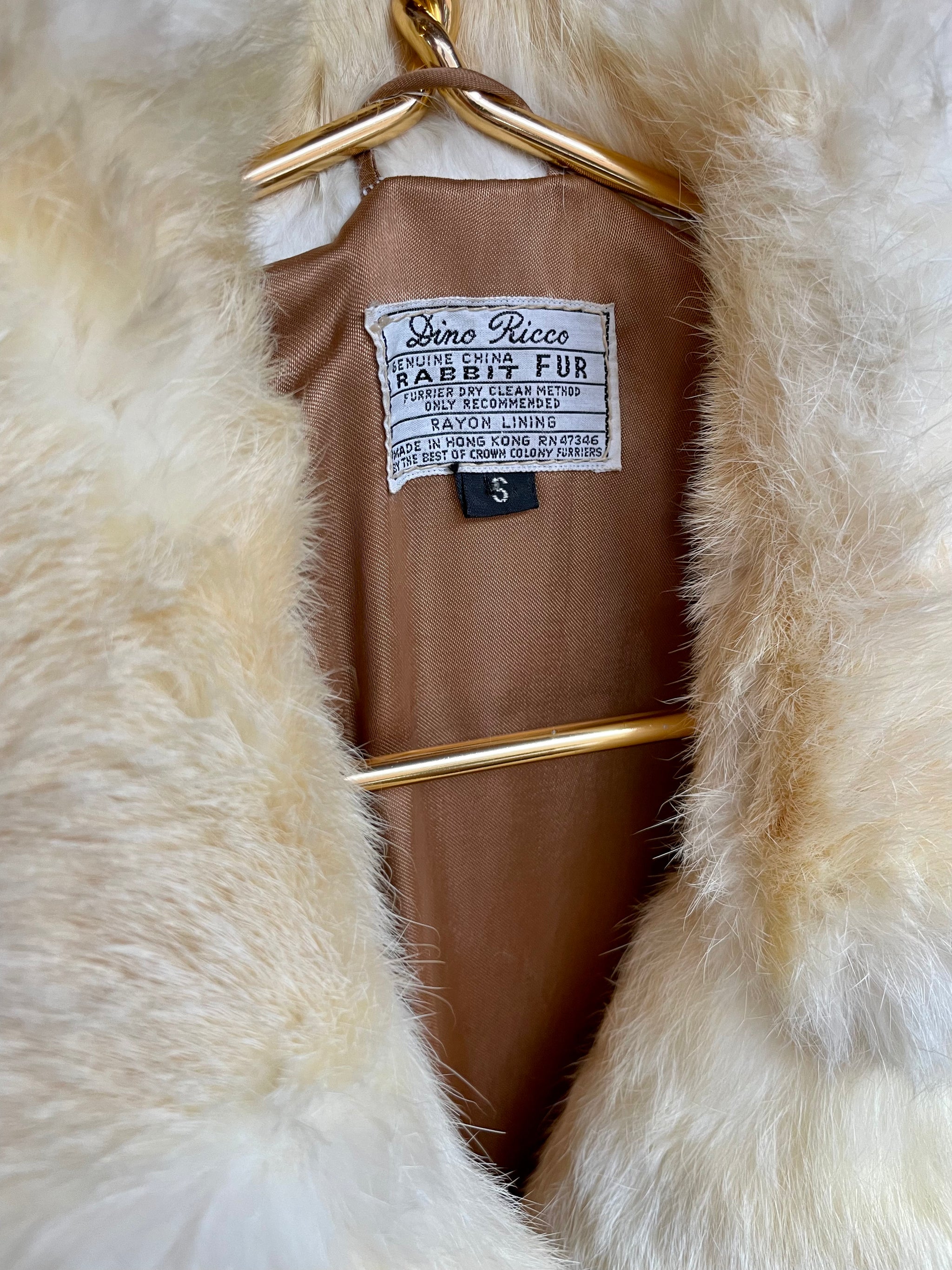 Dino ricco rabbit fur coat hotsell