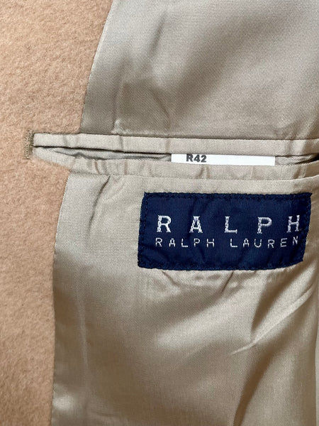 'Ralph Ralph Lauren' Camel Dress Coat