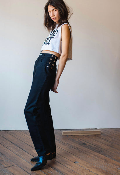 Vintage Black Studded 'Lawman' Jeans 25