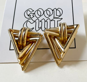 Vintage Gold Geo Earrings