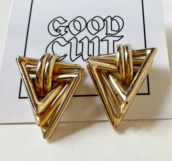 Vintage Gold Geo Earrings