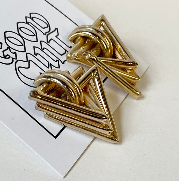 Vintage Gold Geo Earrings