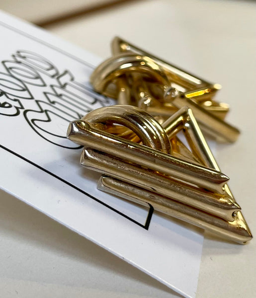 Vintage Gold Geo Earrings