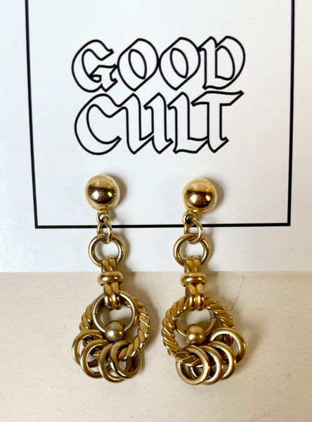 Vintage Gold Dangle Earrings