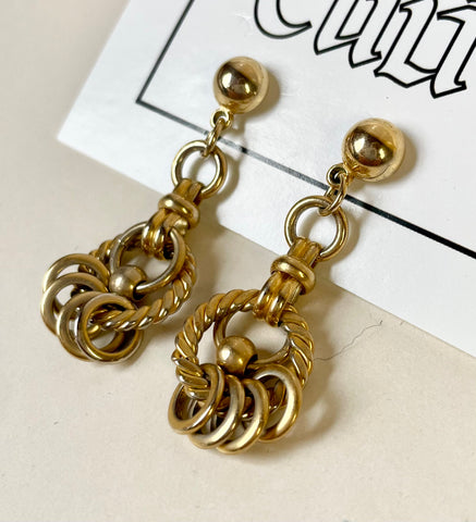 Vintage Gold Dangle Earrings