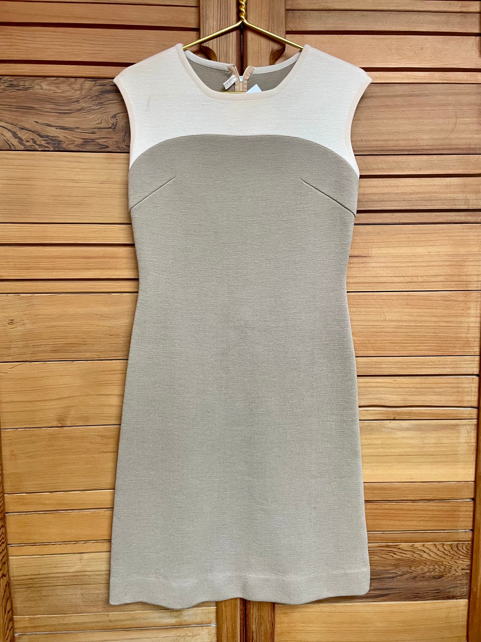 Vintage Wool 2 Tone Shift Dress