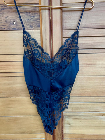 Vintage Black Lace Teddy S