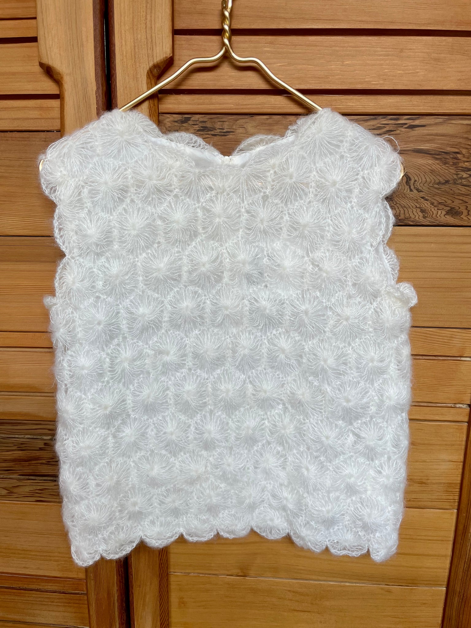 Vintage Hand Crocheted Sleeveless Top