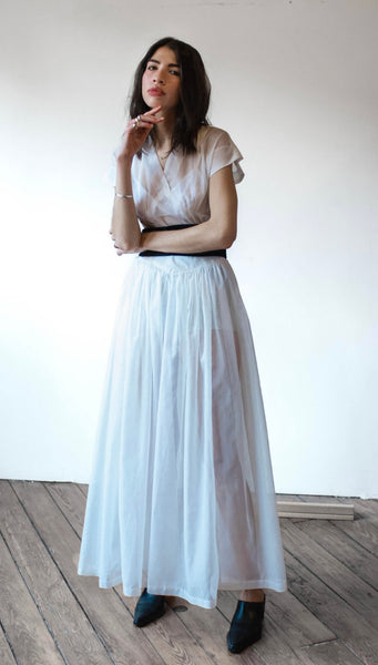 Vintage Sheer Structural White Dress