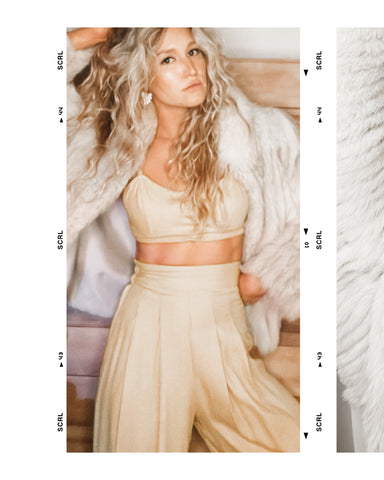 Vintage 3 piece harem pant set