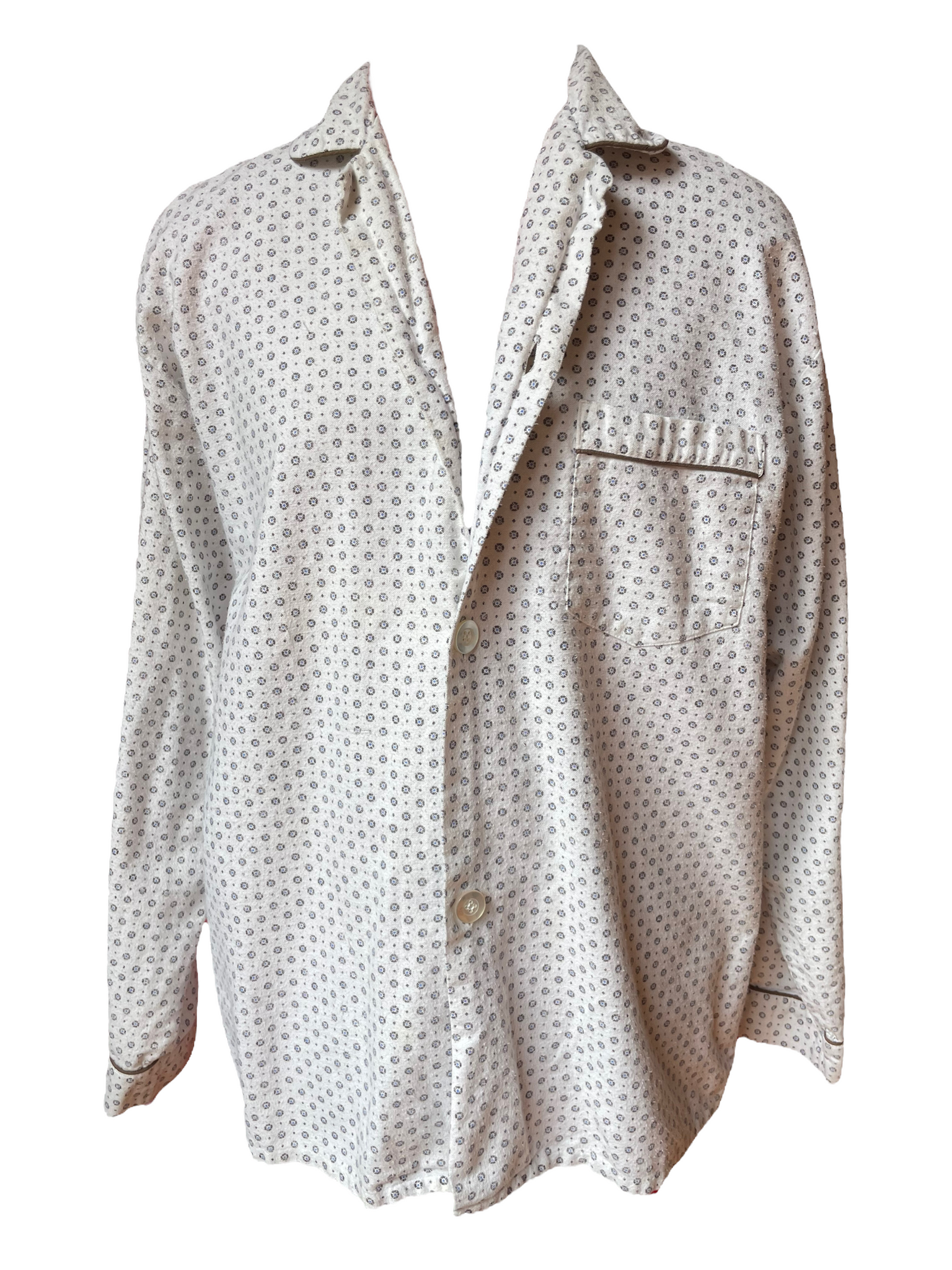 Sears Pajama Button up Blouse M
