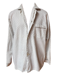Sears Pajama Button up Blouse M