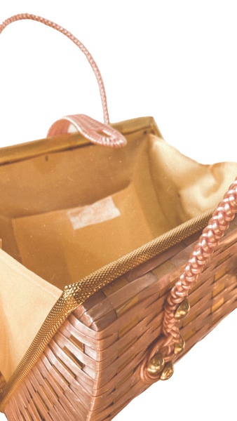 Woven Pink & Gold Purse
