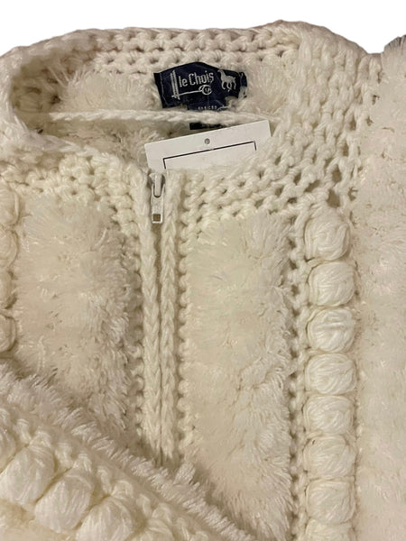 Vintage Knit Pom Pom Sweater Jacket