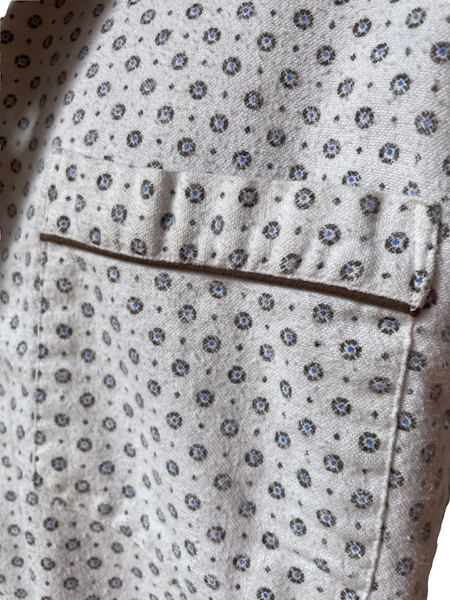 Sears Pajama Button up Blouse M