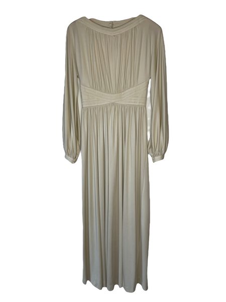 Donald Brooks Cream Grecian Dress