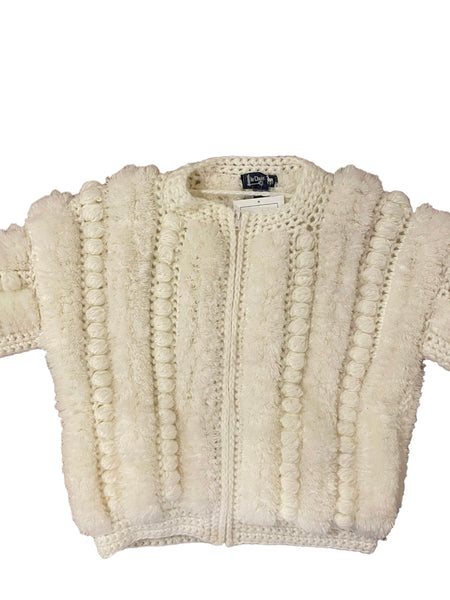 Vintage Knit Pom Pom Sweater Jacket