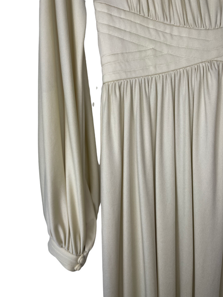 Donald Brooks Cream Grecian Dress