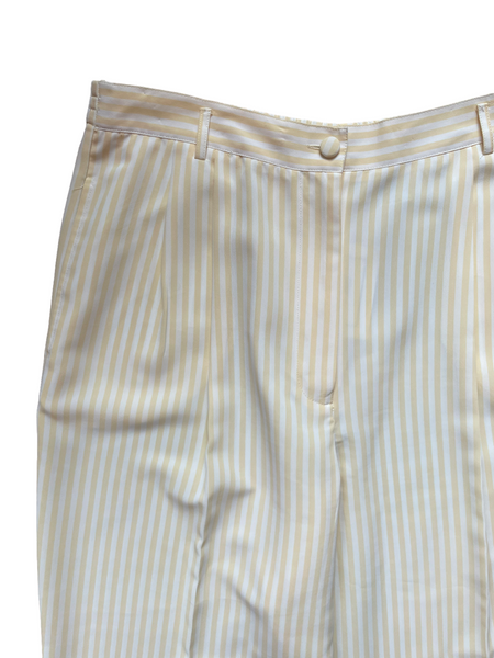 RR Russ Yellow Striped Silky Trousers