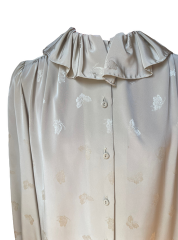Hanae Mori Silk Butterfly Blouse