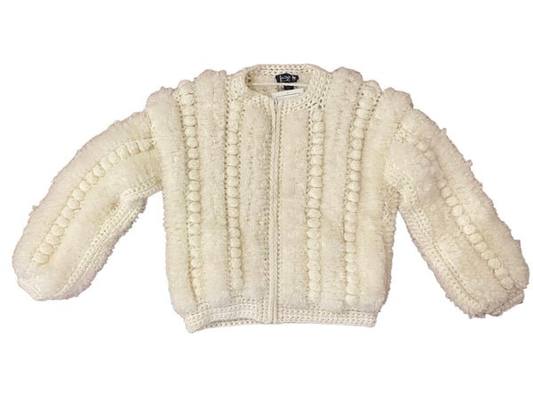 Vintage Knit Pom Pom Sweater Jacket