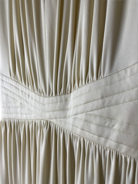 Donald Brooks Cream Grecian Dress