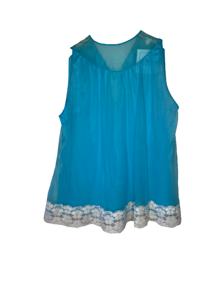Vintage Blue Baby Doll Tank Top
