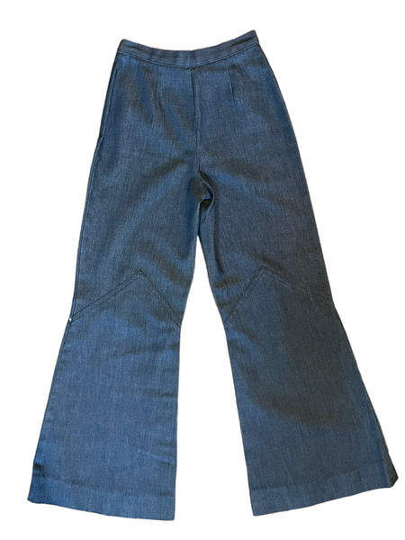 Vintage Studded V Flare Jeans 27