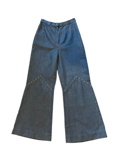Vintage Studded V Flare Jeans 27