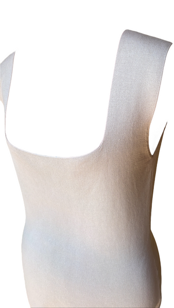 Nude Square Neck Knit Tank Top L