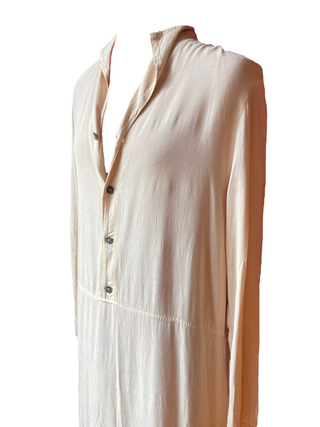 Breezy Peach Long Sleeve Dress
