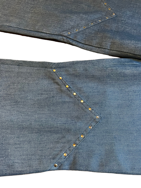 Vintage Studded V Flare Jeans 27