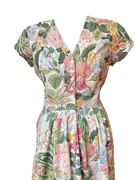 Floral Button up Dress