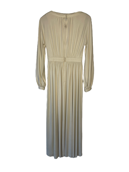 Donald Brooks Cream Grecian Dress