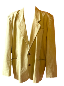 Avocado Green Vintage Linen Blazer