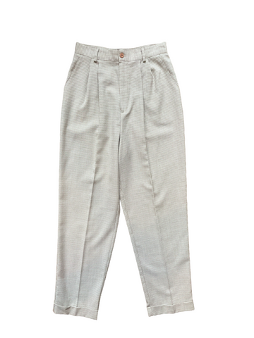 High Rise Lightweight Checkered Trouser