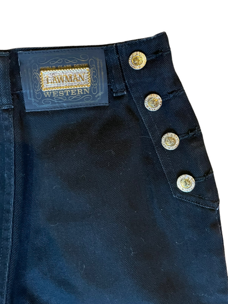 Vintage Black Studded 'Lawman' Jeans 25