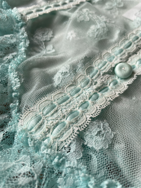 Baby Blue Silk & Lace Camisole