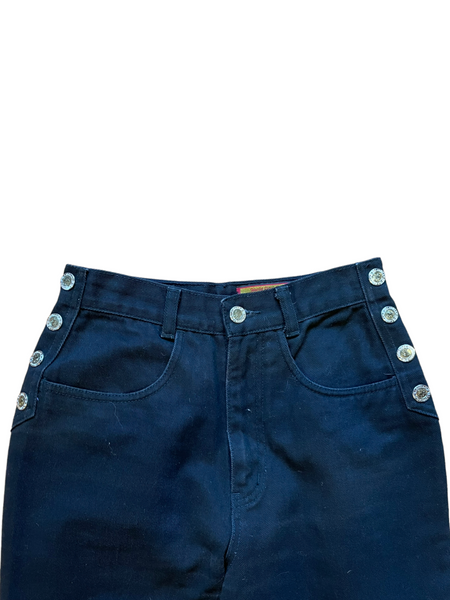Vintage Black Studded 'Lawman' Jeans 25