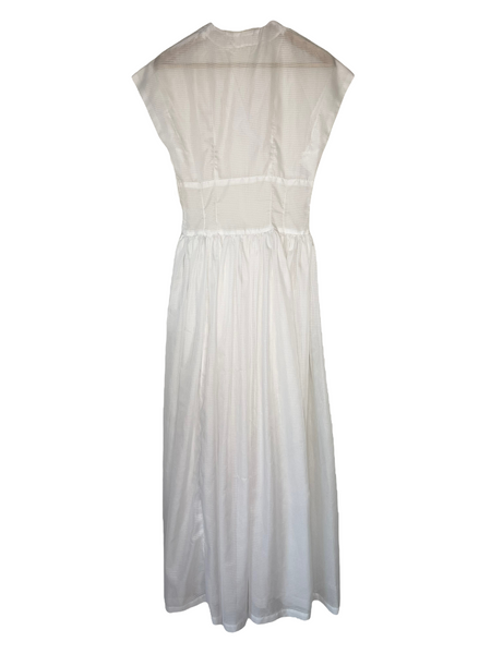 Vintage Sheer Structural White Dress