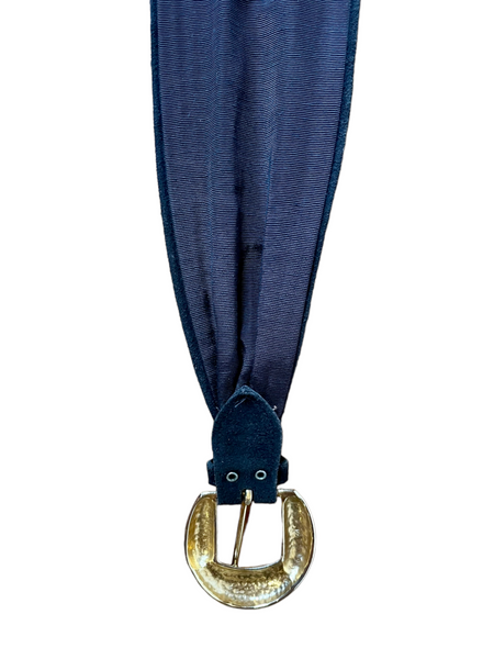 Vintage Black Suede Belt