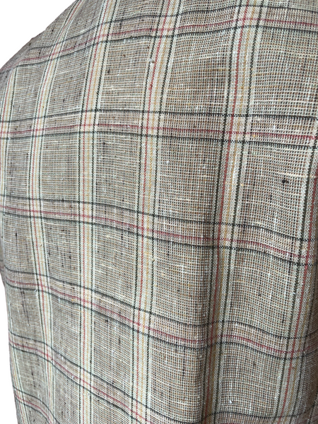 Collections Internationales Plaid Linen Blazer