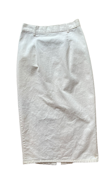 White Denim Skirt
