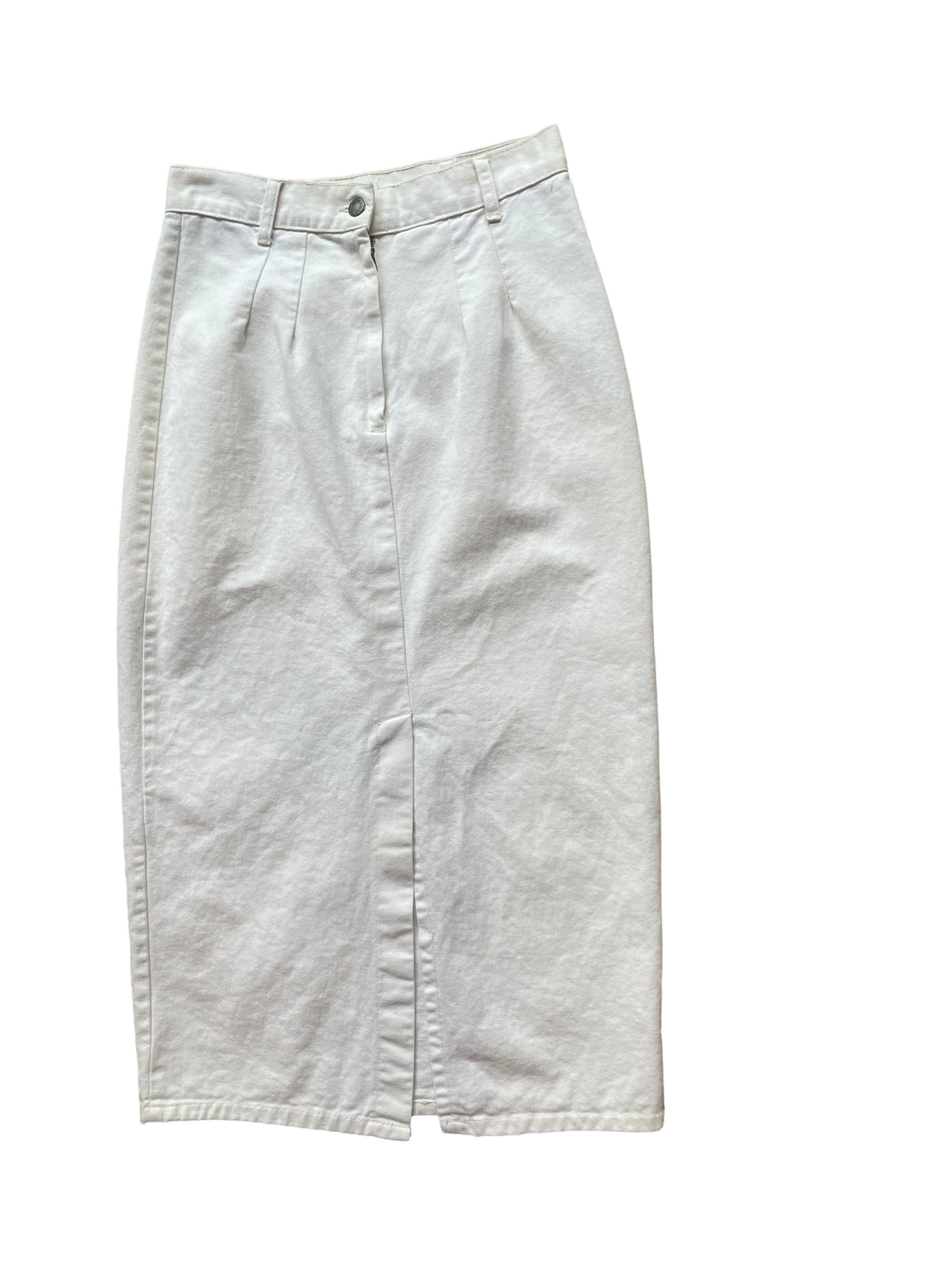 White Denim Skirt