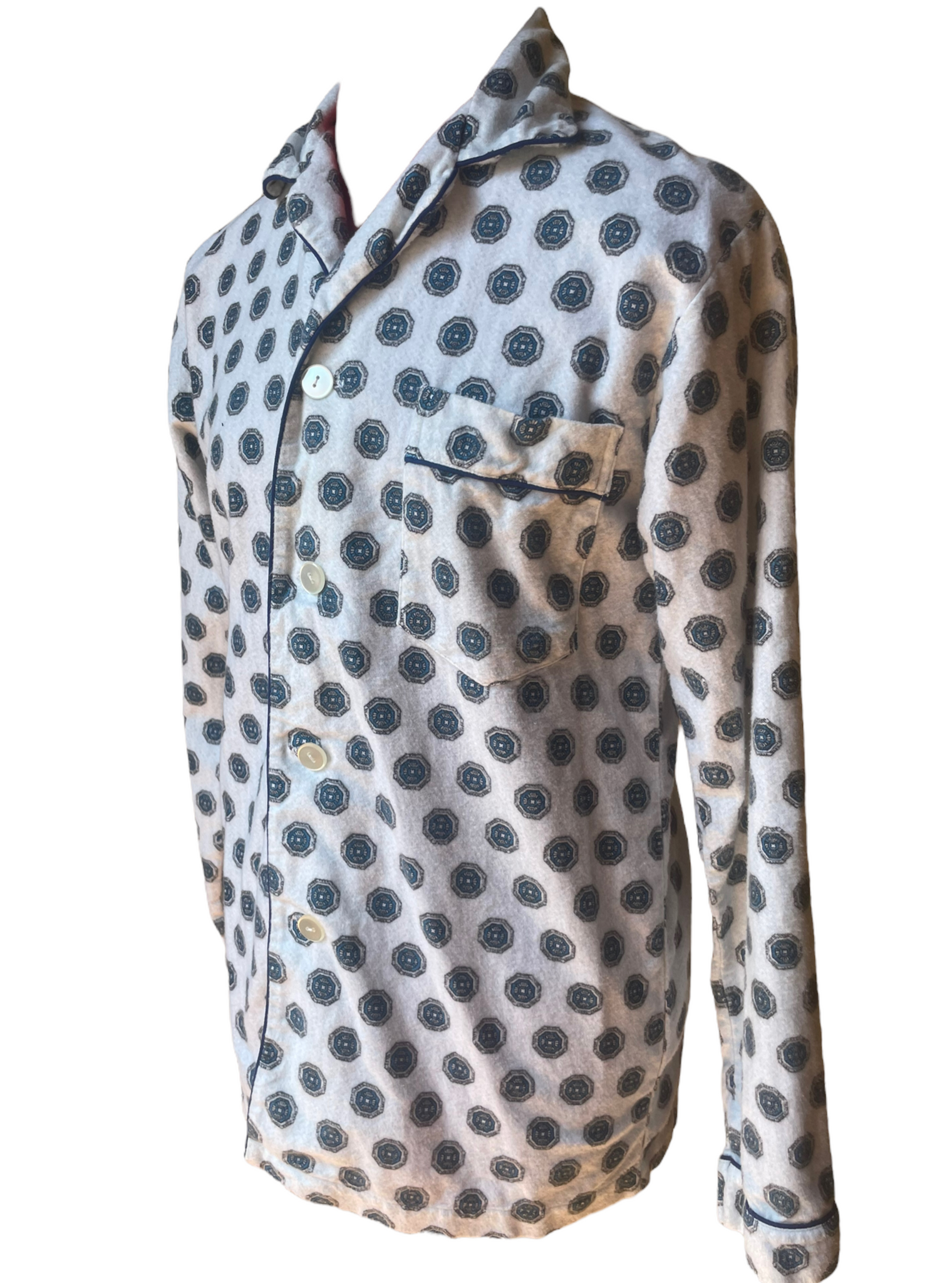 Navy & White Vintage JC Penney Pajama Top
