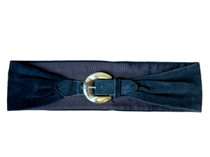 Vintage Black Suede Belt