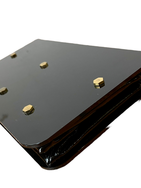 'Ronay' Studded Black Lucite Mirror Handbag