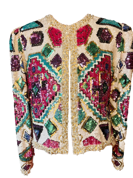 Vintage Sequin Bolero Jacket RARE
