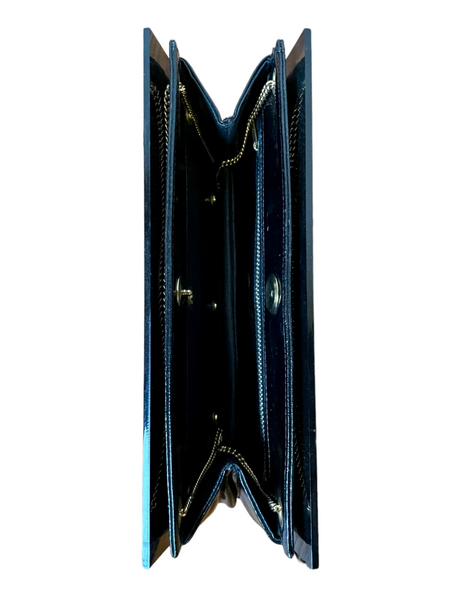 'Ronay' Studded Black Lucite Mirror Handbag